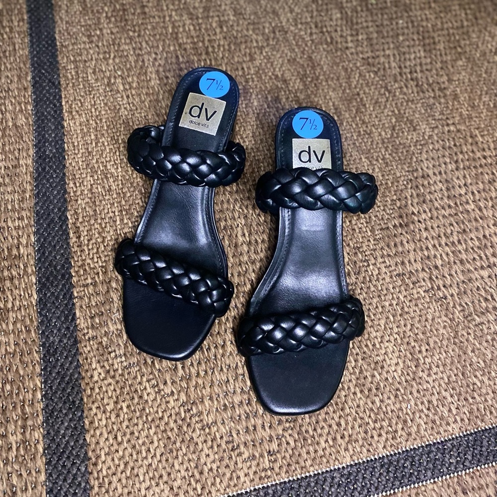 **SOLD** DV by DOLCE VITA Black Braided Heels